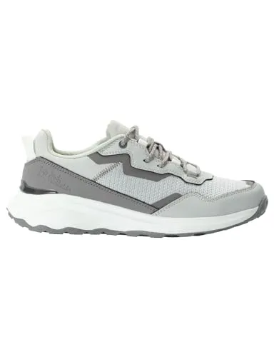 Jack Wolfskin DROMOVENTURE Low W Sneaker, cool Grey, 40.5 EU - Wanderschuhe mit dämpfender EVA Mittelsohle und robustem PU Zehen- und Fersenschutz für optimalen Komfort und Halt auf jedem Terrain.
