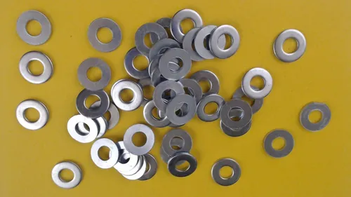 50X Kotflügelscheiben Stärke 1,25 mm galv. verzinkt 5,3 x 12 Karosseriescheiben