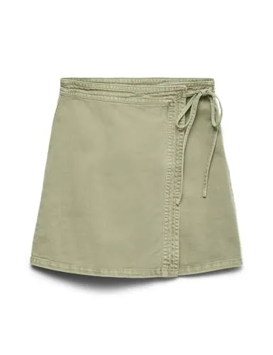 VERO MODA Vmliza Mr Short Denim Wrap Skirt Ga Noos