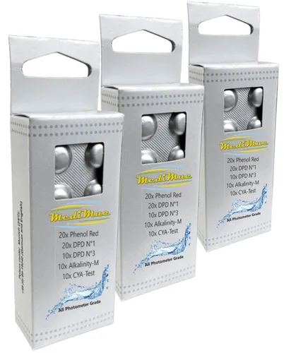 MediMuc Pool-Wassertest Refill Pack - Nachfüllpackung für PoolLab, 5 Messparameter, 210-tlg.