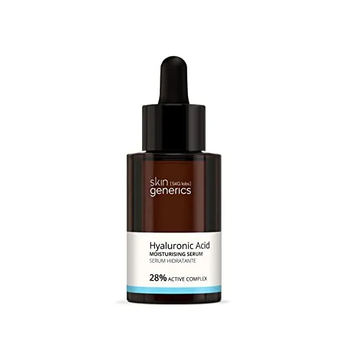 Skin Generics Hyaluronsäure Feuchtigkeitsserum 30 ml - Sonstige Gesichtspflegeartikel, intensiv feuchtigkeitsspendendes Serum für alle Hauttypen, revitalisiert trockene und müde Haut und sorgt für ein strahlendes Aussehen.