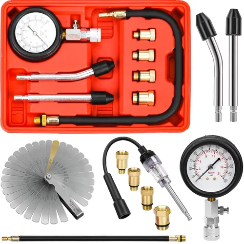 Kompressionstester Kompressionsprüfer Manometer Auto Motorrad LKW 0-20 bar