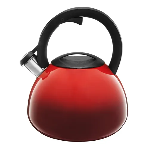Flötenkessel Wasserkessel Induktion Teekessel Teekanne Pfeife Rot Sthal 3 L