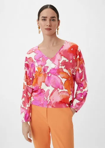 comma Langarmbluse Bluse Bluse mit Fledermausärmeln