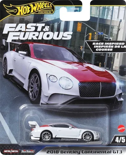 BENTLEY CONTINENTAL GT3 Fast & Furious Hot Wheels Premium Mattel Auto Metal 2018