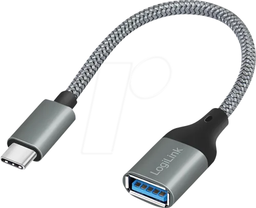 LogiLink USB-C auf USB-A Adapter 0,15m in Dunkelgrau