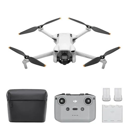 DJI Mini 3 Fly More Combo – Leichte 4K Kameradrohne mit 38 min Flugzeit