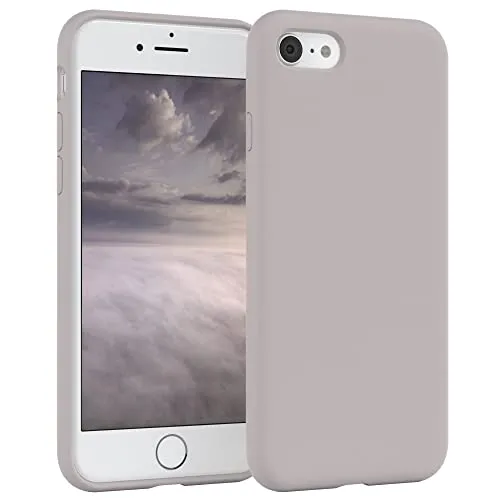 EAZY CASE Premium Silikon Handyhülle kompatibel mit iPhone SE (2022/2020) / iPhone 8/7 Slimcover mit Kameraschutz und Innenfutter, Silikonhülle, Schutzhülle, Handy Case, Hülle, Softcase, Nude Rosa