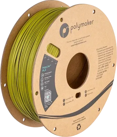 Polymaker PA02058 PolyLite PLA Filament Olive Green 1.75mm von Polymaker