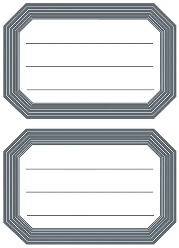 HERMA Buchetiketten graue Randgestaltung 82 x 55 mm 6 Blatt à 2 Etiketten