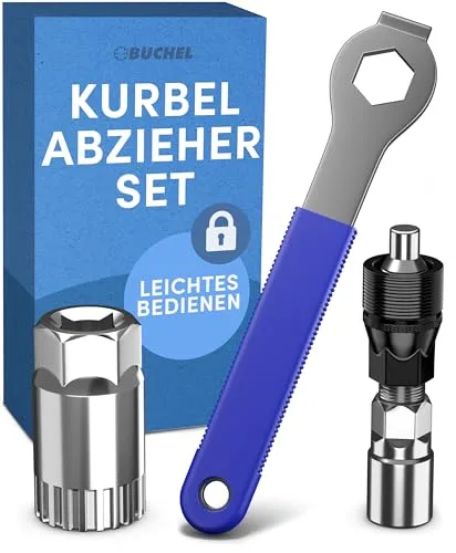 Büchel Kurbelabzieher Fahrrad Set inkl Tretlager Werkzeug & Maulschlüssel