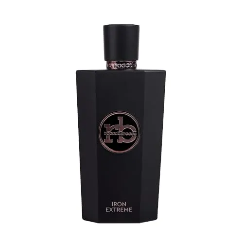 Roccobarocco Jewel Collection Iron Extreme Eau de Parfum für Herren, 100 ml, intensiver und holziger Herrenduft, mit Weihrauch, Patchouli und Vanille