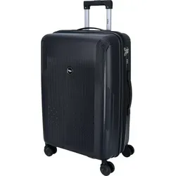 DYX 4 Rollen Koffer M Palermo Black - 67 cm Schwarz - Der DYX Koffer M „Palermo“ bietet Sicherheit mit einem TSA-Zahlenschloss und Flexibilität durch vier drehbare Rollen. Ideal für Reisen, mit zusätzlichem Volumen durch die Dehnfalte und praktische Innenorganisation.