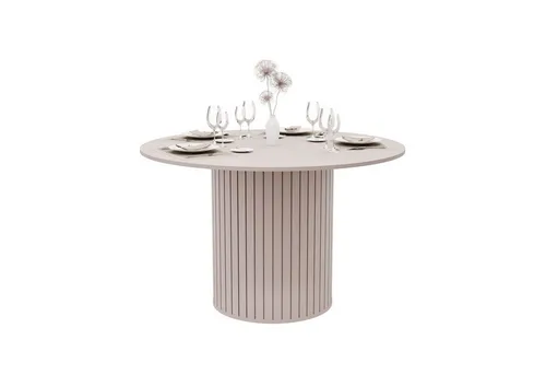 Lookway Esstisch ELODIE – Runder, eleganter Tisch mit gefräster Basis, Ø120 cm - Entdecken Sie den stilvollen Esstisch ELODIE, der mit seiner eleganten Form und stabilen Konstruktion ideal für moderne Räume ist. Die gefräste Basis sorgt für einen besonderen Look und verleiht Ihrem Essbereich eine zeitlose Note.