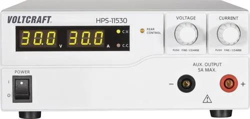 VOLTCRAFT HPS-11530 Labornetzgerät - Einstellbares Labornetzgerät mit 1-15 V/DC und 30 A, perfekt für präzise Stromversorgung bei Experimenten und Projekten.