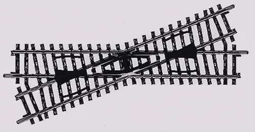 Märklin H0 K-Gleis 2259 Kreuzung 168.9mm - Gleismaterial für Modellbahnen, bietet einfache und zuverlässige Stromführung mit symmetrischem Design für schnellen Aufbau und individuelle Radien.