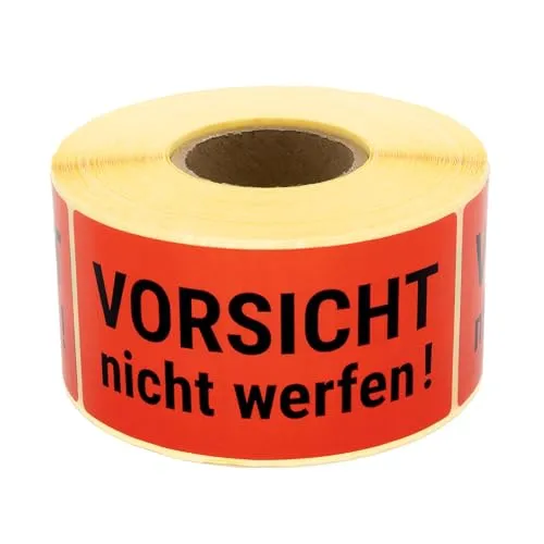 MD Labels Warnetiketten 100x50mm – 500 Stück – 