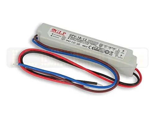 LED Trafo 18W 1,5A 12V Netzteil IP67 Wasserdicht Transformator Treiber für LED Leuchtmittel Beleuchtung