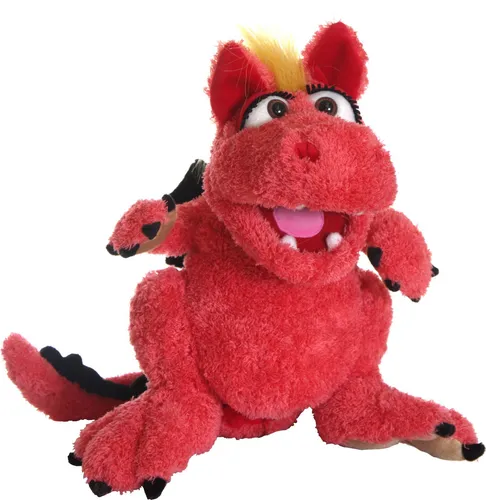 Living Puppets W469 Handpuppe Drache, 30 cm - Handpuppen von Living Puppets, 30 cm groß. Fantasievolles Drachen-Design, ideal für kreatives Spiel und einfache Handhabung durch Klappmaulprinzip.
