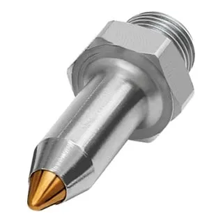 Feinstrahldüse M12x1,25 - Lärmarme Düsen für Druckluftzubehör - Druckluftzubehör mit lärmreduzierender Feinstrahldüse, Stahl vernickelt und Messing, ideal für leise Anwendungen und empfohlen vom Berufsgenossenschaftlichen Institut.