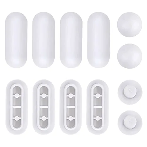 Stück Gummipuffer für Original-WC-Sitz, Stoßfänger für WC-Sitze, Stoßfänger aus Kunststoff für Toilettensitz, Universal-Stoßdämpfer für WC-Sitz, Weiß 12