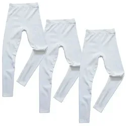 HERMKO Leggings 2720 2720 3er Pack Kinder Legging aus Bio-Baumwolle weiß 104