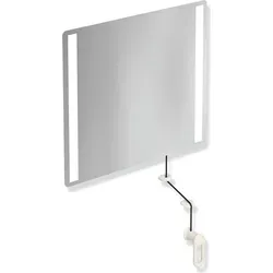 HEWI Kippspiegel „Serie 801“ 60 × 54 cm in Reinweiß von HEWI