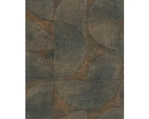 Tapete Rot Braun Rostoptik Halbkreis in orange von marburg