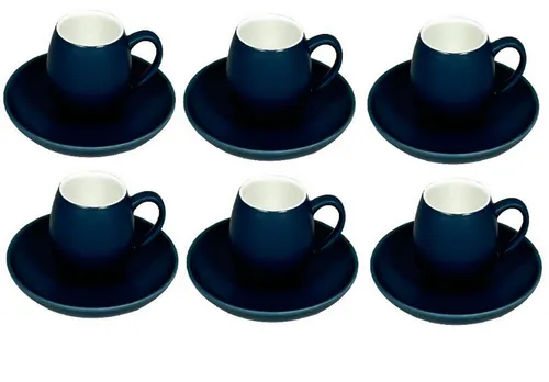 Schäfer Elektronik Kaffeeservice 12 Tlg. – Elegantes Porzellan-Set - 12-teiliges Kaffeetassen-Set aus hochwertigem Porzellan, spülmaschinenfest und ideal für stilvollen Kaffeegenuss. Erhältlich in Creme, Taupe und Blau.