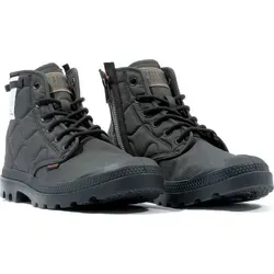 Palladium Unisex Pampa Ankle Boot - Schwarz, 39 EU - Wanderschuhe aus recyceltem Nylon mit praktischem Reißverschluss für einfaches An- und Ausziehen, ideal für umweltbewusste Outdoor-Abenteuer.