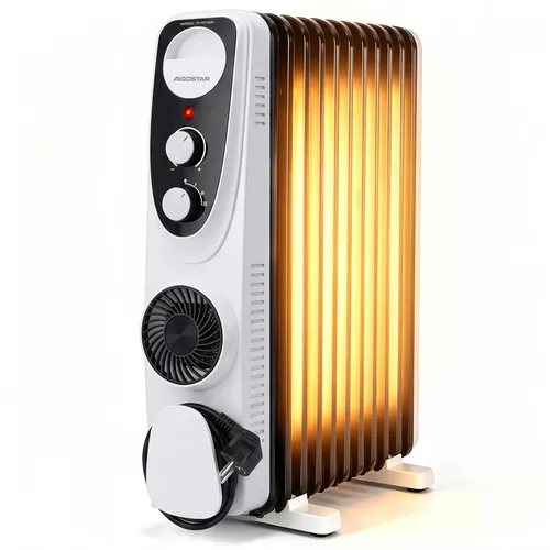 Aigostar Ölradiator 2300 W mit Turbo-Heizlüfter, 11 Rippen
