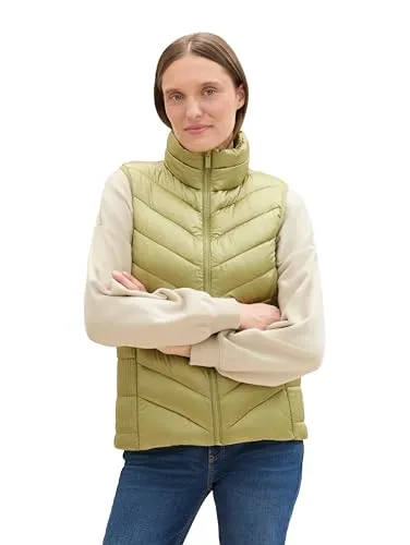 TOM TAILOR Damen 1041486 Weste mit Stehkragen