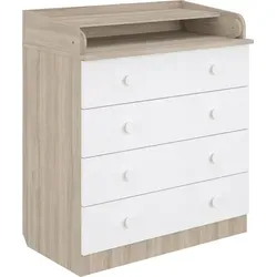 Shefa Kids Wickelkommode 800 Ulme-weiß