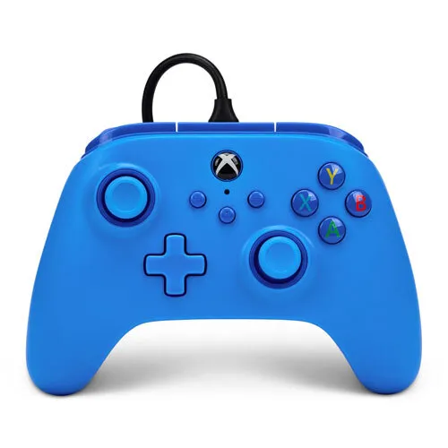 PowerA Enhanced Wired Controller - Blau für Xbox - Controller für Xbox One und Series X, bietet eine verbesserte Ergonomie und präzise Steuerung für ein optimales Spielerlebnis.