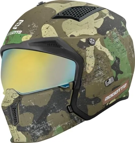 Bogotto Radic Camo 22.06 Helm, grün, Größe S in grün von Bogotto
