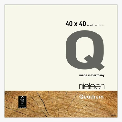 nielsen Bilderrahmen 40 x 40 cm - Hochwertiger Holzrahmen in Reinweiß - Wand- & Tischbilderrahmen aus FSC-zertifiziertem Holz, ideal für schnelle Motivwechsel und in Hoch- oder Querformat aufhängbar. Echtglas schützt Ihre Bilder perfekt.
