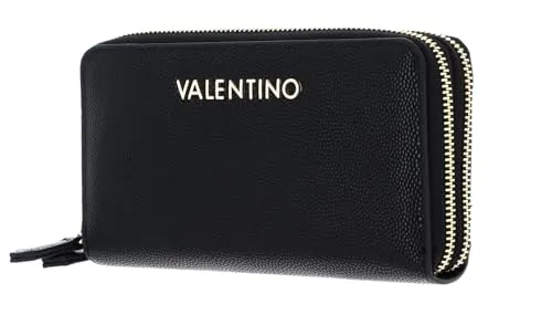 VALENTINO Divina Zip Around Wallet Geldbörse Nero / Gold in schwarz von Valentino