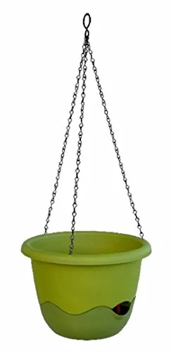 Blumenampel Mareta, 25 cm Durchmesser, hellgrün/dunkelgrün