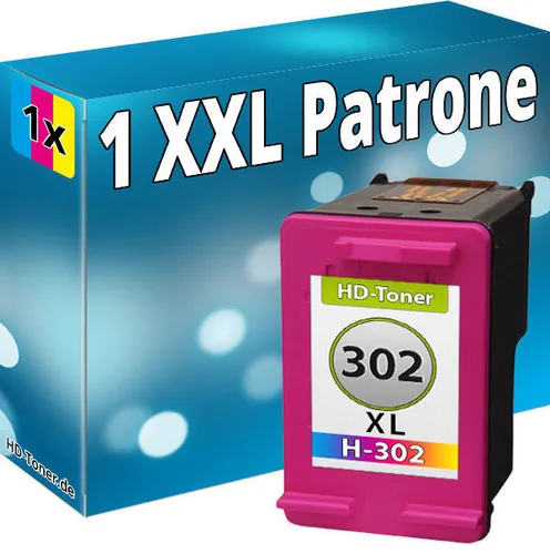 1x TINTE PATRONEN für HP 302 XL OfficeJet 3830 3831 3832 3833 3834 3835 4650