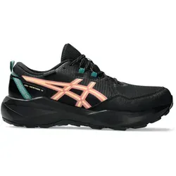ASICS Gel-Venture 11 WP Damen Trailschuh - Schwarz/Orange, Größe 39 - Ideal für Trailabenteuer: Der ASICS Gel-Venture 11 WP bietet wasserdichten Schutz und sicheren Grip auf jedem Untergrund. Strapazierfähiges Obermaterial sorgt für Komfort beim Laufen.