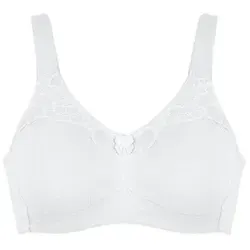 Naturana Damen Moulded Soft Cup Bra, White, 44D - Bügelloser BH aus hochwertiger Baumwolle für optimalen Tragekomfort, ideal für den Alltag.