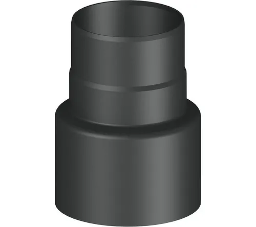 Feuercampus Ofenrohr Reduzierung - Ø 130 mm auf Ø 120 mm - schwarz, 130 mm, 120 mm