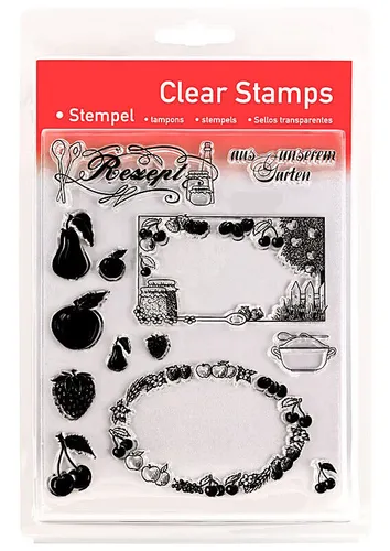Clear Stamp Set - Hausgemacht - 13-teilig ~14x18cm - Stempel Transparent 46815