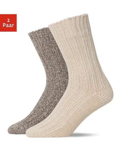 Snocks 2 Paar Wintersocken - Norweger Wollsocken für Damen & Herren - Sportsocken für warme und trockene Füße, ideal für drinnen und draußen, mit perfekter Passform und Komfortbund für maximalen Tragekomfort.