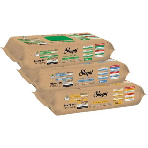 Sleepy Boden- und Oberflächenreinigungstücher Bio 1xGrün/1xBlau/1xGelb - Reinigungstücher im 3er Set, umweltfreundlich und ideal für eine gründliche Reinigung von Böden und Oberflächen.