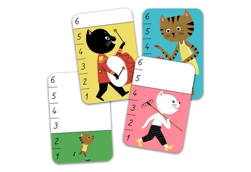 DJECO Spiel Bata - Miaou Stichspiel für die ganz Kleinen mit lustigen Kätzchen