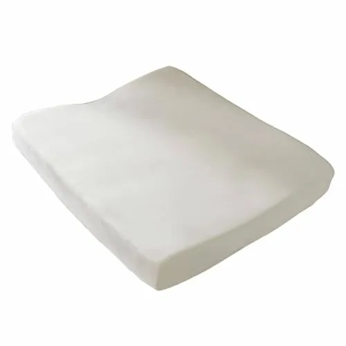 LOBERON Wickelauflagenkissen Aiguillon, Weiche Polsterung, Neutrale Farbgebung, Babyausstattung, Wickelkommode, Unterlage, Baumwolle, Schaumstoff, weiß