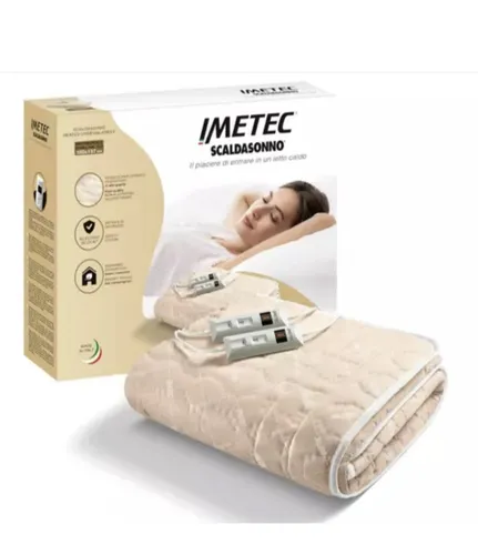 Imetec Scaldasonno Wärmeunterbett 150x80 cm - Matratzenwärmeunterbett, waschbar und ideal für kalte Nächte, sorgt für wohlige Wärme und Komfort im Einzelbett.
