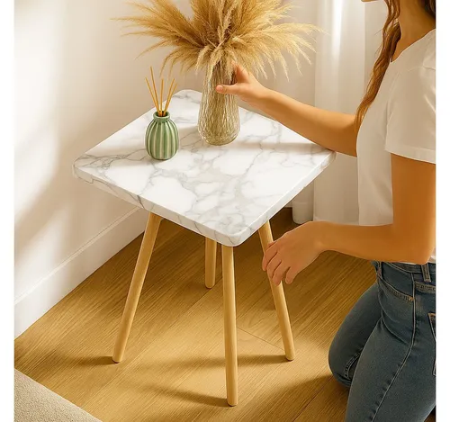 Jungengel Beistelltisch Beistelltisch 34x34x45 cm in 9 Farben – Dreibein modern eckig (Wird zerlegt geliefert, Montageanleitung enthalten), Einfache Montage, Robust & Langlebig, Modern & Klassisch, 9 Farben