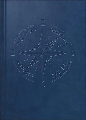 rido/idé Buchkalender Mod. Mentor 2026 „Nautic“ | A5, Kunstleder
